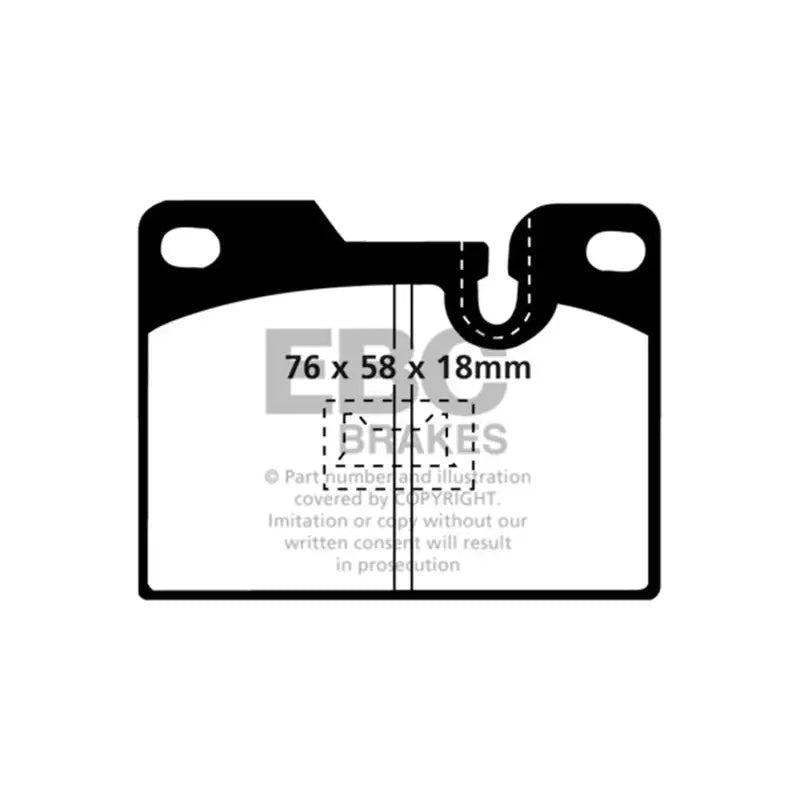 EBC DP4346R EBC 79-88 Porsche 924 2.0 Turbo Yellowstuff Rear Brake Pads