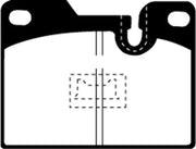 Brake pad with wear indicator for EBC Yellowstuff rear brake pads on Porsche 924 Turbo
