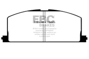 Diagram of EBC Greenstuff brake pads with brake-in surface coating for Chevrolet Nova