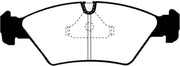Brake pads with central slot and side tabs for BMW M3 E30 braking performance