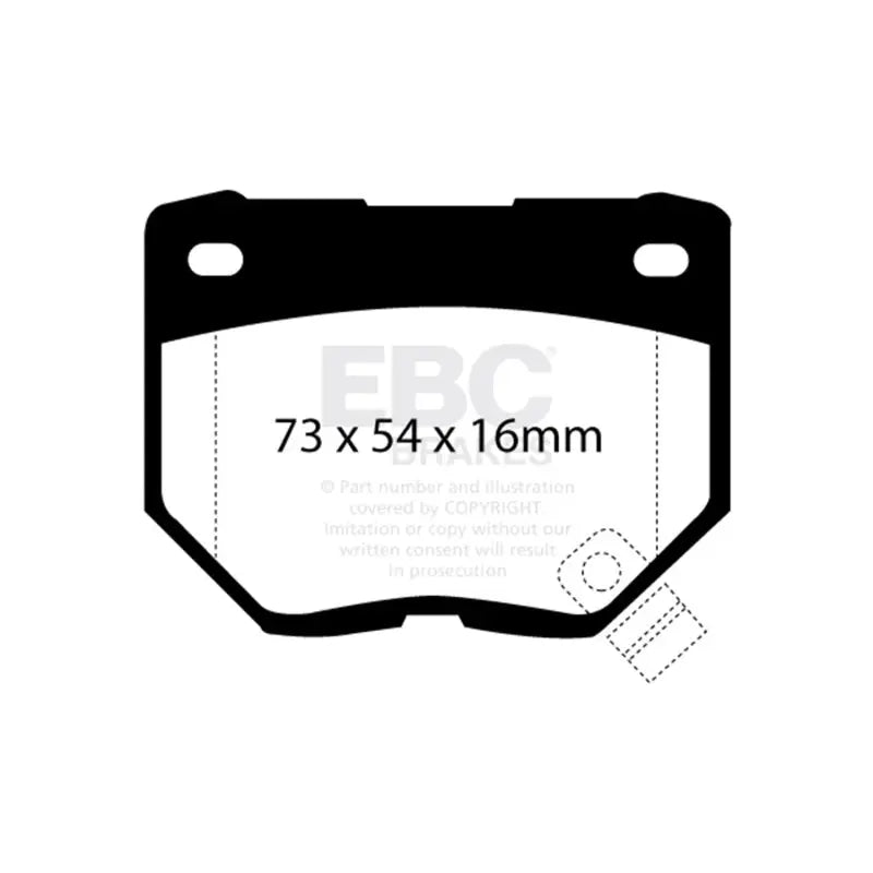 EBC DP3826C EBC 89-95 Nissan Skyline (R32) 2.6 Twin Turbo GT-R Redstuff Rear Brake Pads
