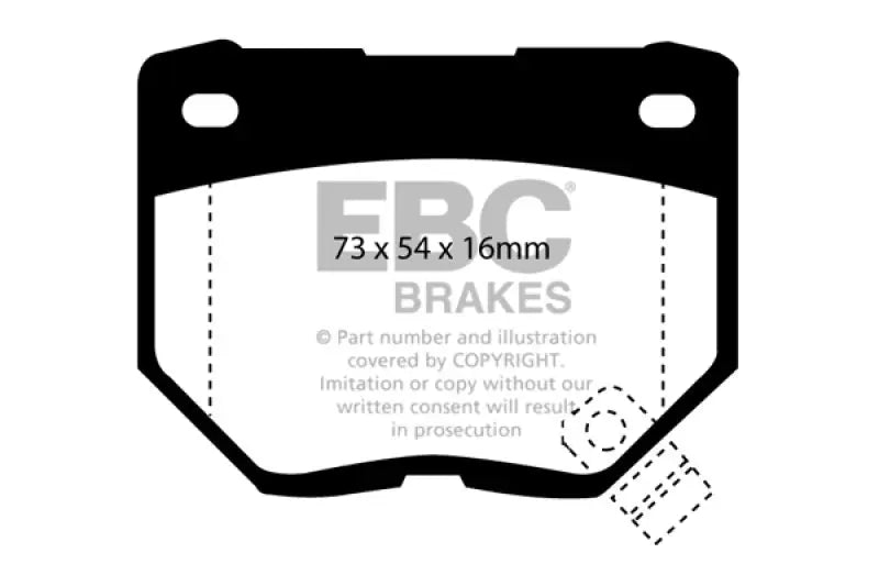 EBC 89-95 Nissan Skyline (R32) 2.6 Twin Turbo GT-R Yellowstuff Rear Brake Pads - Truck & Automotive