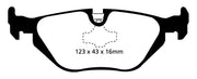 EBC 96-98 BMW Z3 1.9 Redstuff Rear Brake Pads - DP31079C