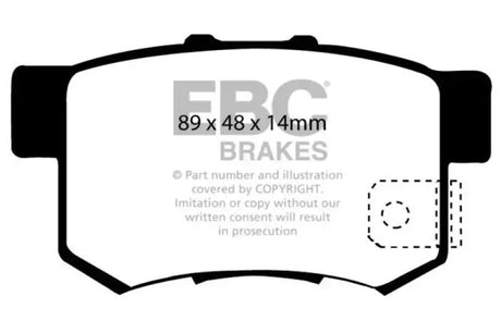 EBC 97 Acura CL 2.2 Redstuff Rear Brake Pads - Truck & Automotive