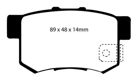EBC 97 Acura CL 2.2 Redstuff Rear Brake Pads - Truck & Automotive