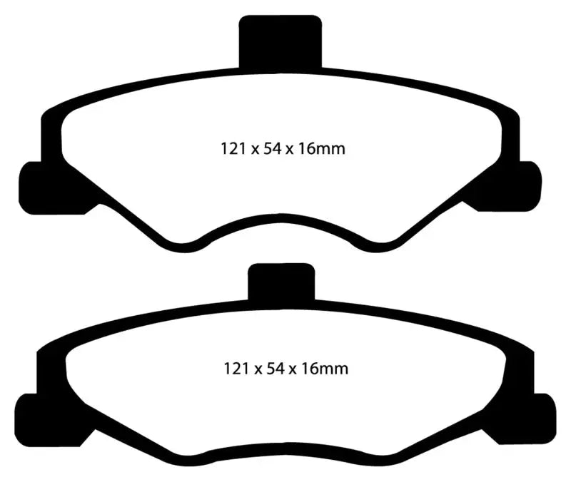 Black brake pads for Chevrolet Camaro 4th Gen Redstuff rear brake pads upgrade