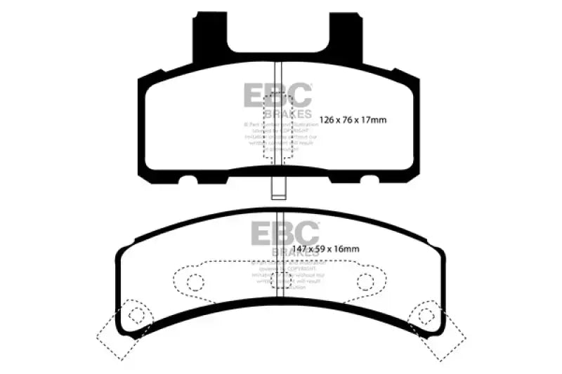 EBC 99-01 Cadillac Escalade 5.7 Greenstuff Front Brake Pads - Truck & Automotive