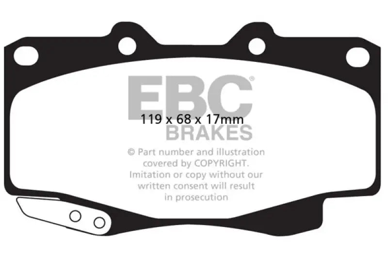 EBC 99-04 Toyota Tacoma 4WD 2.7 Yellowstuff Front Brake Pads 