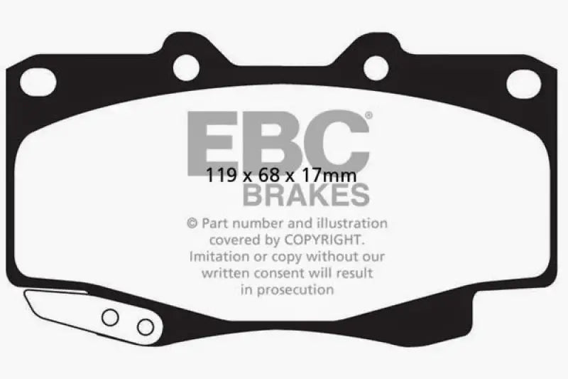 EBC 99-04 Toyota Tacoma 4WD 2.7 Yellowstuff Front Brake Pads 