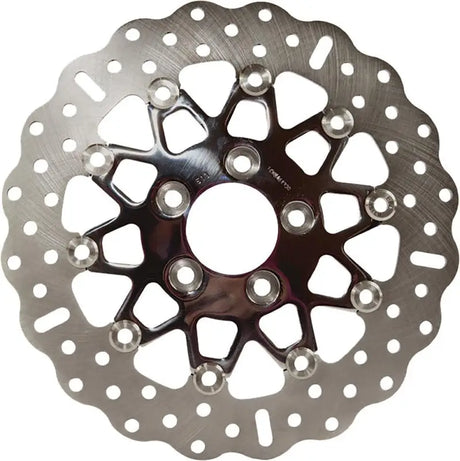 V-Twin Street Rotor Fsd025Cblk Floating 10 Spoke Front