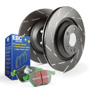 EBC S2 Kits Greenstuff Pads with Slotted Brake Rotors for better stopping power
