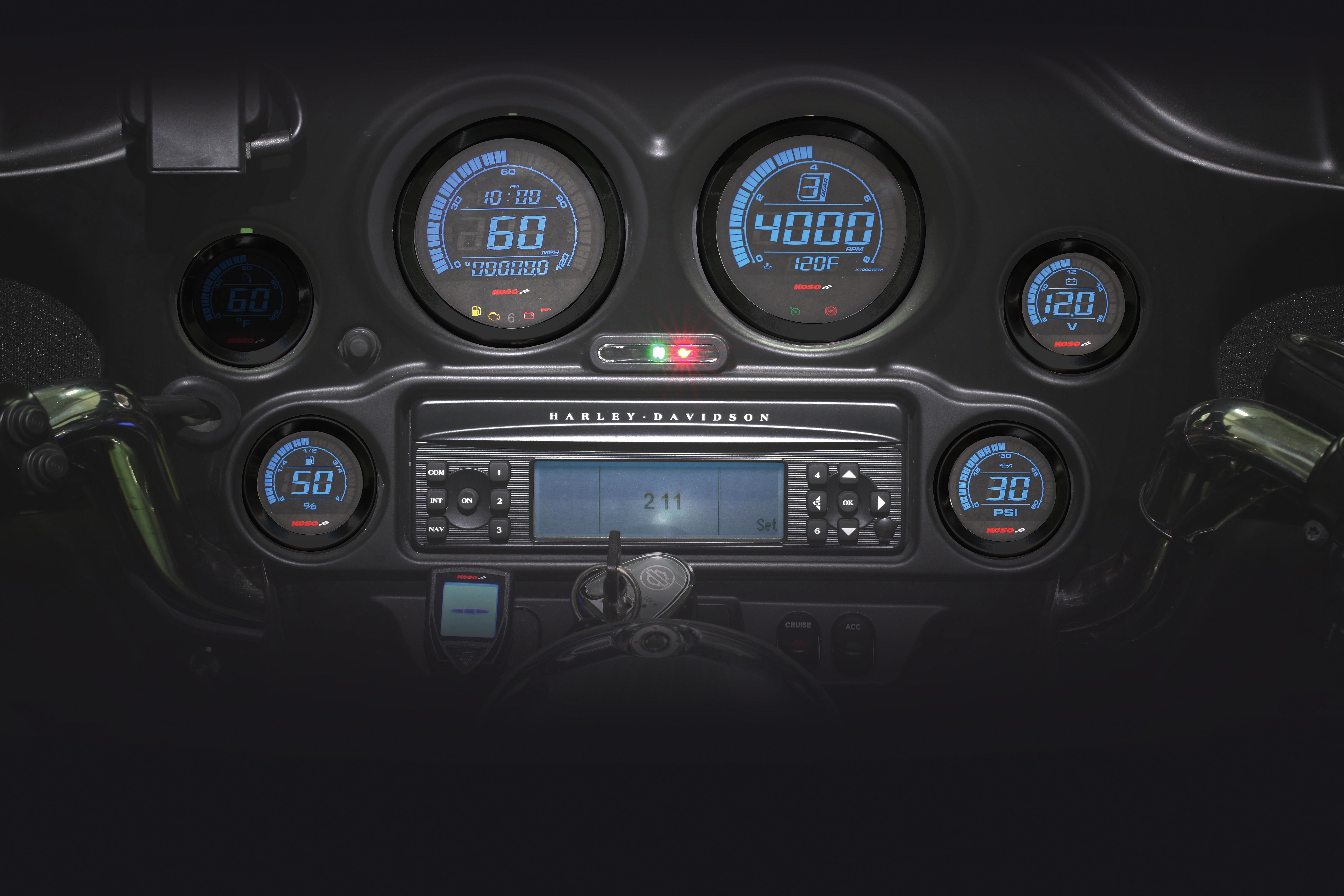 Hd 02 Series Gauge Kit Black Bezel Oil Temp