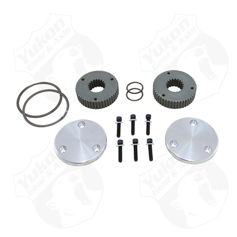 Yukon Gear & Axle YHC50008 Yukon Gear Hardcore Drive Flange Kit For Dana 44 / 19 Spline Outer Stubs. Non-Engraved Caps - YHC50008