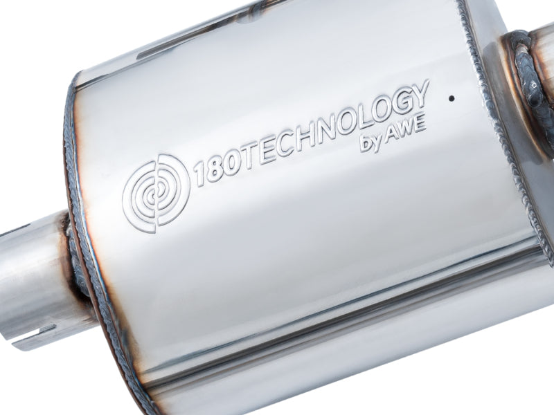 AWE Tuning 3015-33078 AWE Tuning Audi B9 A4 Touring Edition Exhaust Dual Outlet - Diamond Black Tips (Includes DP)