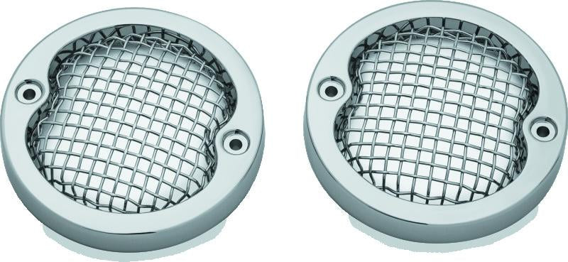Kuryakyn 6513 Kuryakyn Mesh Turn Signal Bezels 3-1/4in Chrome - 6513
