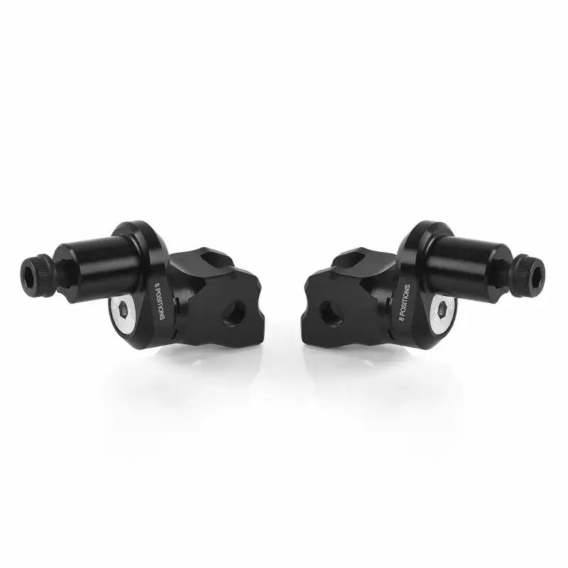Black Eccesntric Footpeg Mount Kit Rider for Motorcycle Footpeg Mounts