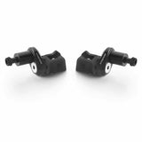 Black motorcycle footpegs on Eccesntric Footpeg Mount Kit Rider Adjust Black Pr