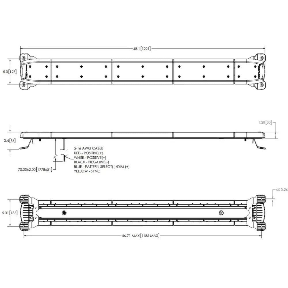 Ecco Elect 11-048CAC-E Warning Light - Clear XL