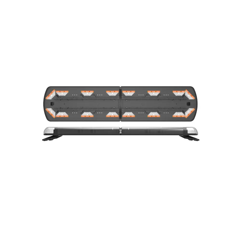 Ecco Elect Features Polycarbonate Lens Warning Light 12-50087-ES - 48 Led Lightbar 16 Amber Modules
