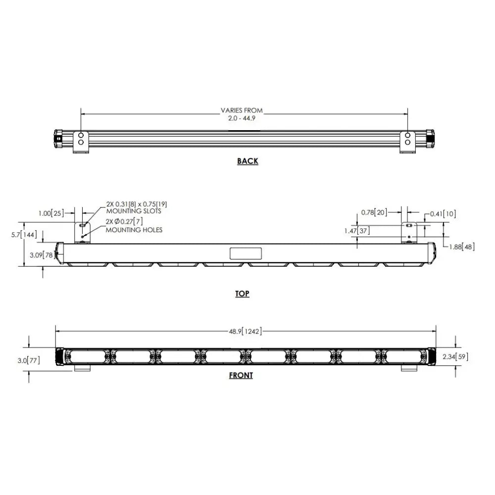 Ecco Elect High-Intensity Warning System Warning Light ED3335A - Signal Bar Kit Led Safety
