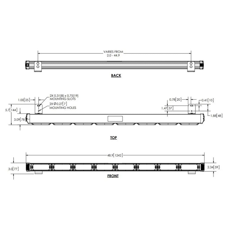 Ecco Elect High-Intensity Warning System Warning Light ED3335A - Signal Bar Kit Led Safety