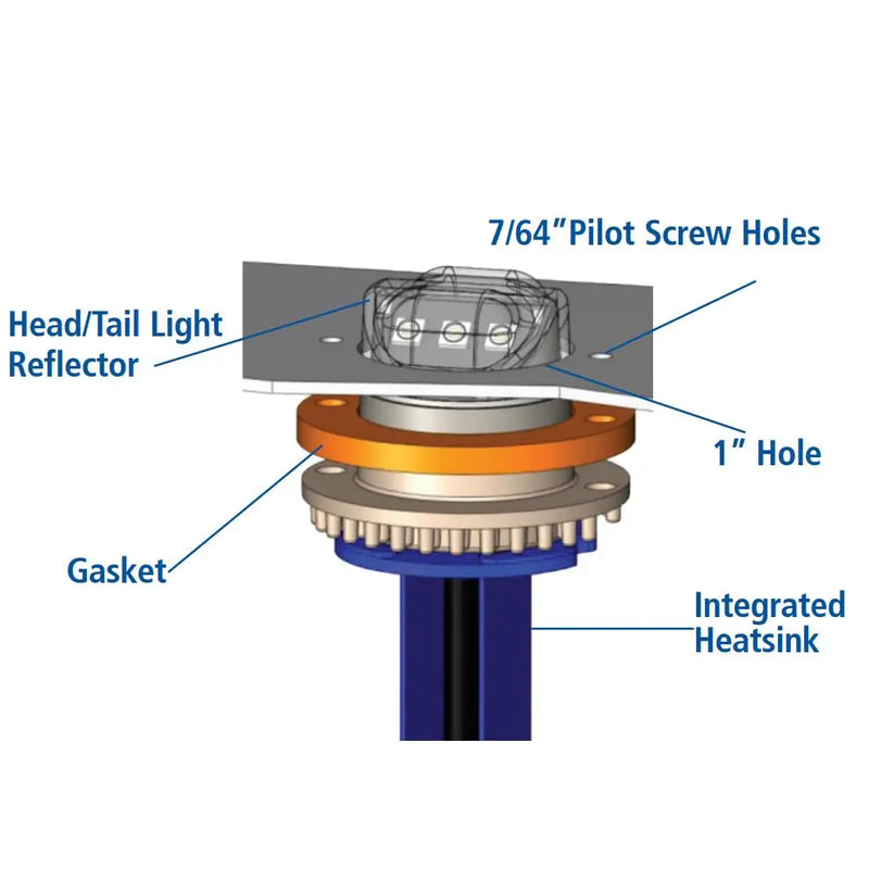 Ecco Elect Multiple Heads Are Synchronizable Warning Light 9013C - Concealed Led Hidealed