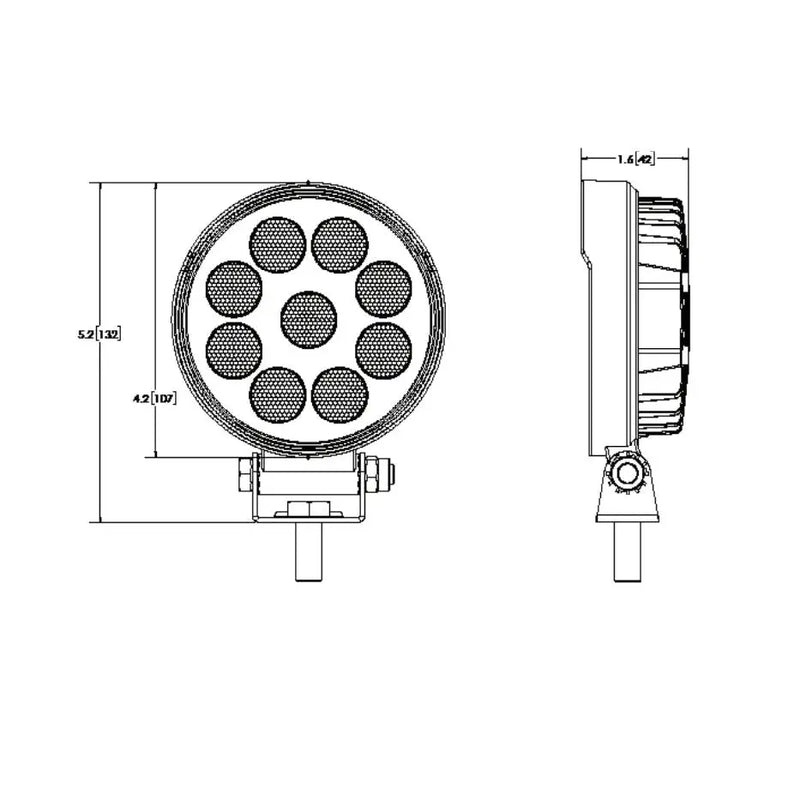 Ecco Elect Polycarbonate Lens Work Light E92005 - Worklamp Led Flood Beam