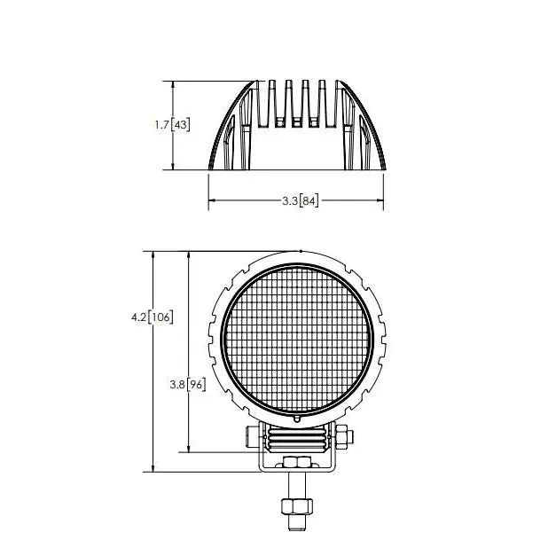 Ecco Elect Polycarbonate Lens Work Light EW2481 - Worklamp Led Flood Round 600 LM