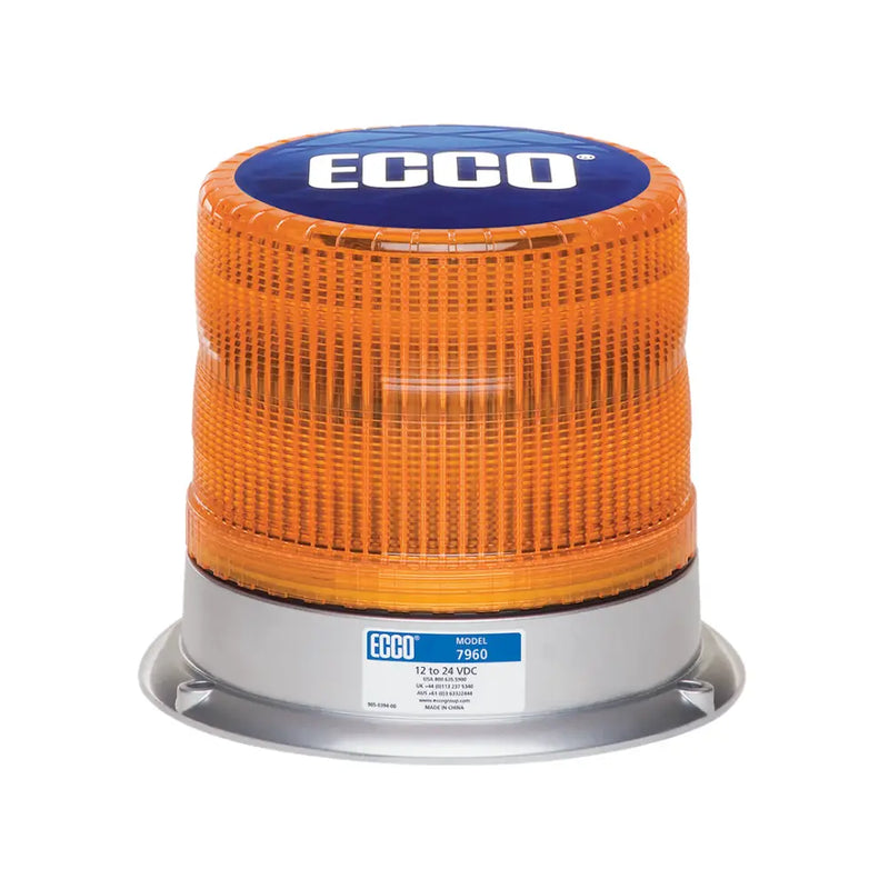 Ecco Elect Thread-On Polycarbonate Lens Warning Light 7960A - Led Beacon Pulse 11 Flas
