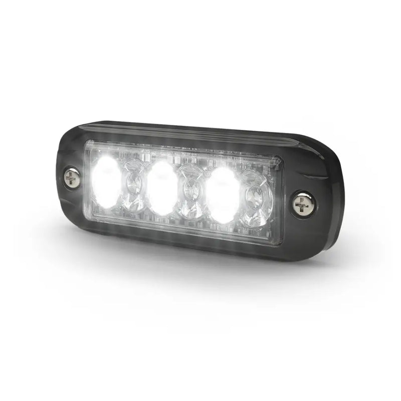 Ecco Elect Ultra Low-Profile Surface Mount Warning Light ED3602AW - White Dir Surf Thin 6LED 12-24V AMB