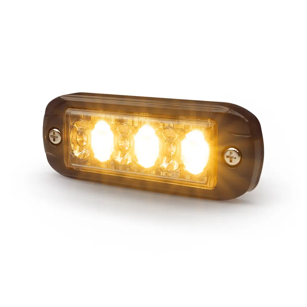 Ecco Elect Ultra Low-Profile Surface Mount Warning Light ED3602AW - White Dir Surf Thin 6LED 12-24V AMB