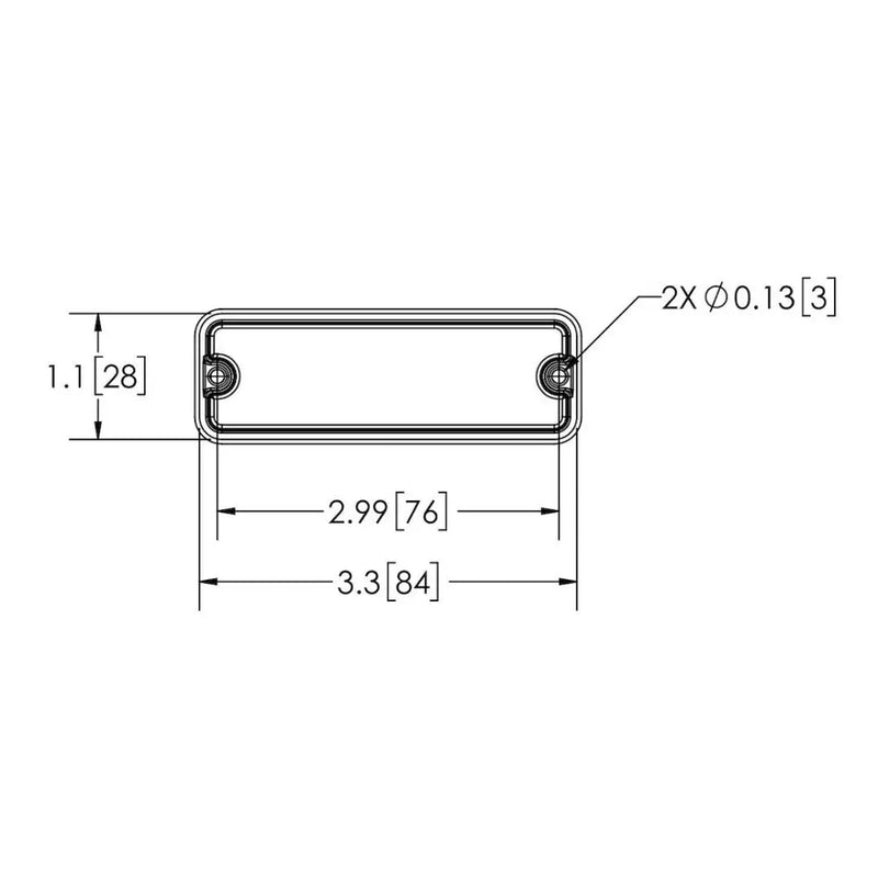 Ecco Elect UV-Stabilized Polycarbonate Lens Warning Light ED3511AB - Directional Lowprof 16LED 12-24V SC