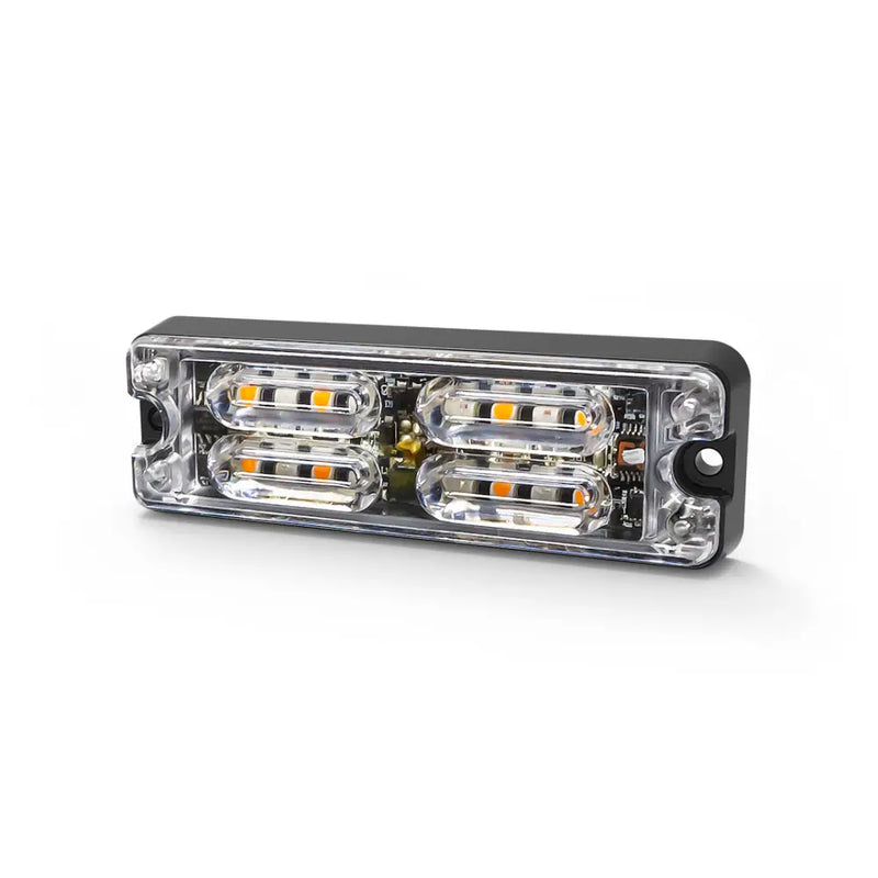 Ecco Elect UV-Stabilized Polycarbonate Lens Warning Light ED3511AW - Directional Lowprof 16LED 12-24V SC