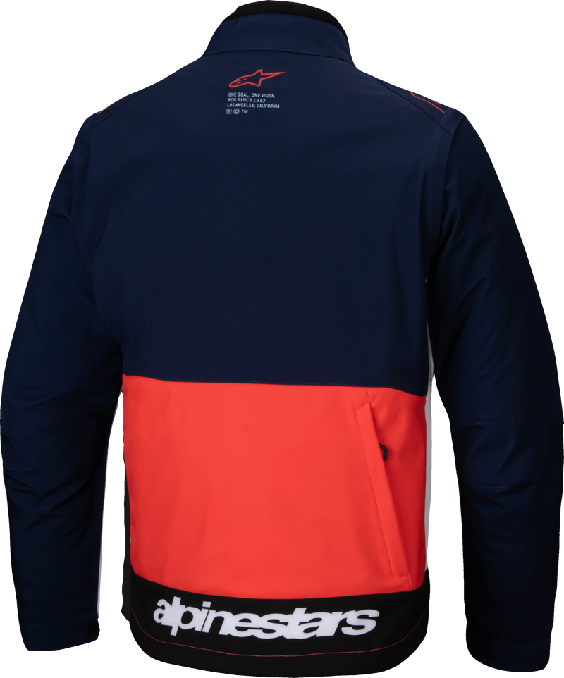 Lite Dura Softshell Jacket Navy/Hot Orange/White Lg