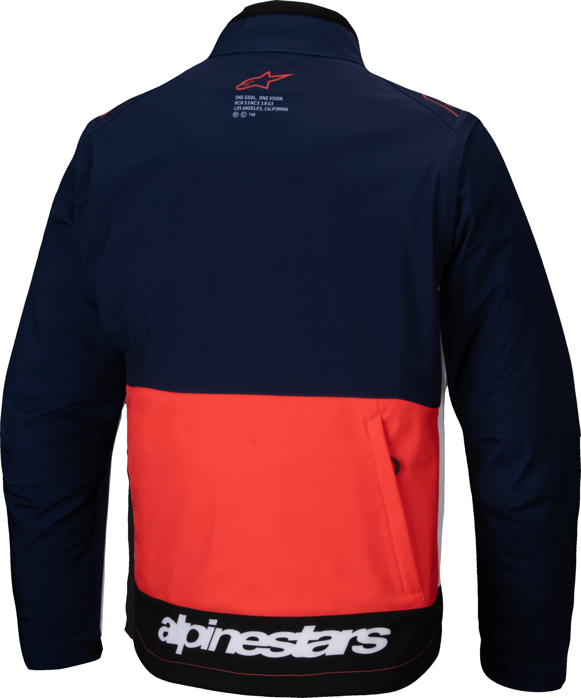 Lite Dura Softshell Jacket Navy/Hot Orange/White Lg