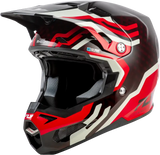 Yth Formula S Carbon Byte Hlmt Red Carbon/Red/Grey Yl - FLY RACING