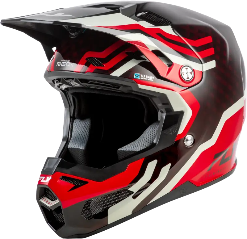 Yth Formula S Carbon Byte Hlmt Red Carbon/Red/Grey Yl - FLY RACING