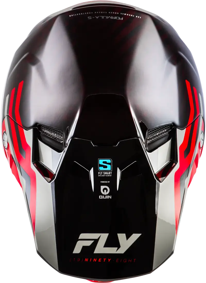 Yth Formula S Carbon Byte Hlmt Red Carbon/Red/Grey Yl - FLY RACING
