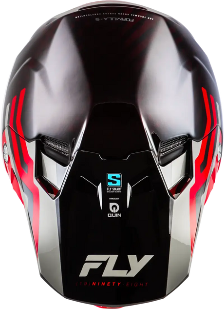 Yth Formula S Carbon Byte Hlmt Red Carbon/Red/Grey Yl - FLY RACING