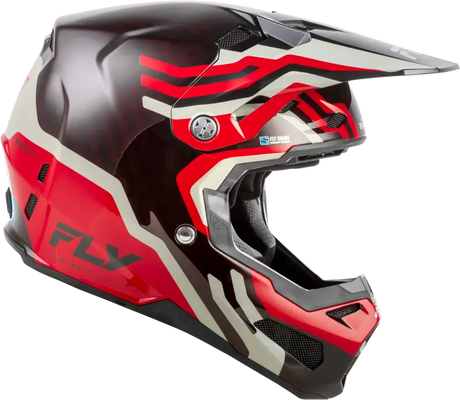 Yth Formula S Carbon Byte Hlmt Red Carbon/Red/Grey Yl - FLY RACING