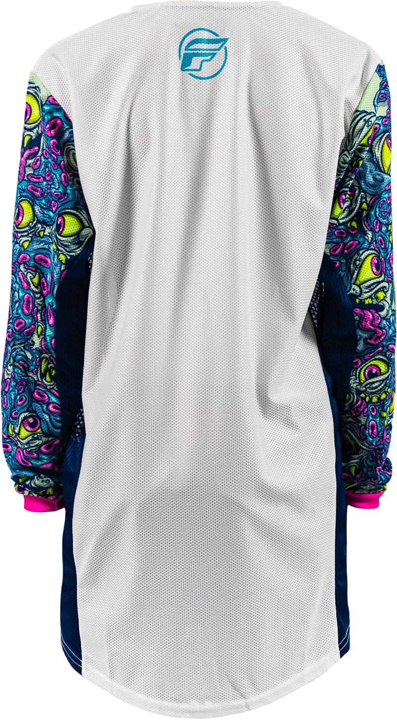 Yth Kinetic Mesh Mutant Jersey White/Blue/Multi Ym