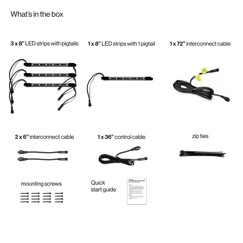 Ecoxgear SEI-INTRLED8KIT Interior Led Kit Controller & Strips - Audio/Visual/Communication