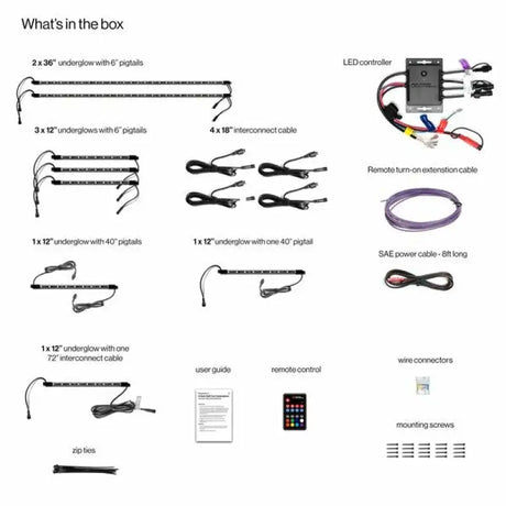 Ecoxgear SEI-LEDZ4UGLW1236 6 Seater Led Kit W/ Controller - Audio/Visual/Communication