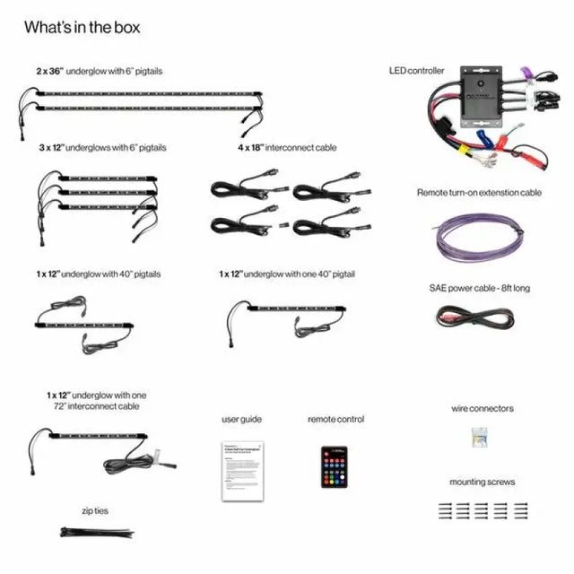 Ecoxgear SEI-LEDZ4UGLW1236 6 Seater Led Kit W/ Controller - Audio/Visual/Communication