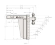 ED2512 Bulletproof 2.5’ Extreme Duty 12’ Drop/Rise - Trailer Hitch Ball Mount