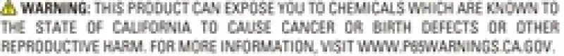 California Proposition 65 warning on Edelbrock stud kit for RV and truck parts