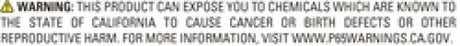 California Proposition 65 warning on Edelbrock Air Cleaner Element Pro-Flo air cleaner