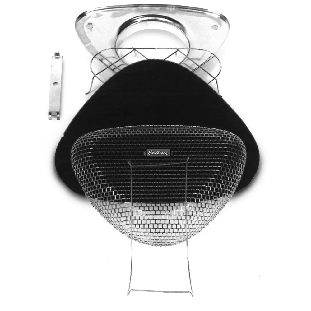 Edelbrock 1002 Edelbrock Air Cleaner Pro-Flo 1000 Series Triangular Steel Top 11 375In X 8 375In X 3In Chrome