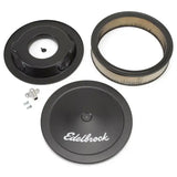 Edelbrock Air Cleaner Pro-Flo Series Round Steel Top Paper Element 14In Dia X 3 75In Dropped Base - Truck & Automotive
