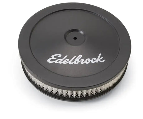 Edelbrock Air Cleaner Pro-Flo Series Round Steel Top Paper Element 10In Dia X 3 5In Black - Truck & Automotive